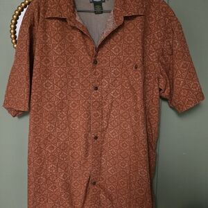 Cabela's Terracotta Patterned Button Down Shirt